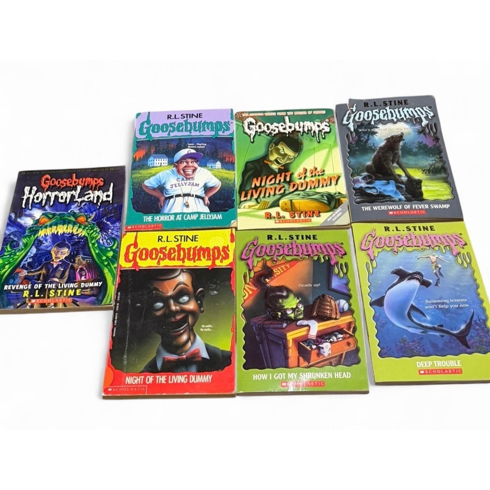Lot of 7 Goosebumps Books R.L. Stine Vintage Scholastic Horrorland 90's
